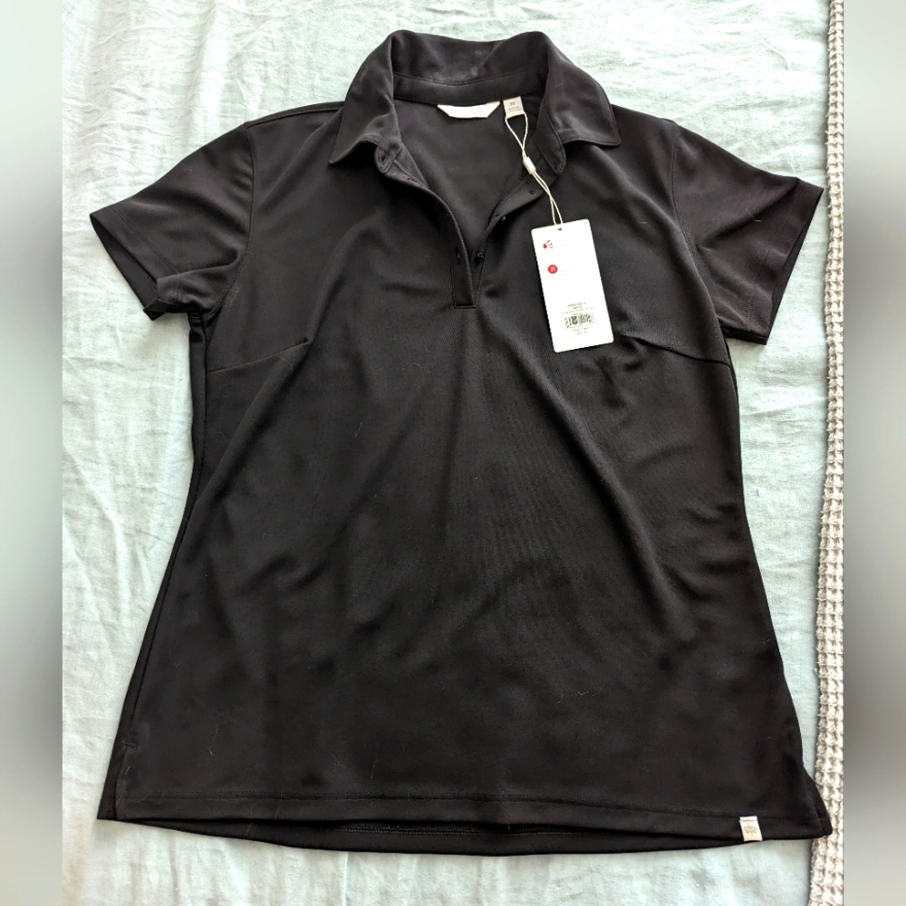 NWT Lady Hagen Black Polo Shirt. Size M.